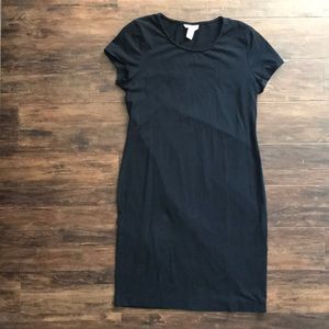 Basic M H&M Black Bodycon T Shirt Dress